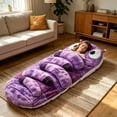 thumbnail image 6 of Hugging Caterpillar Sleeping Bag, Cocoon Sleep Pod for Adults Kids, Fluffy Animal Shaped Sleeping Bag, Caterpillar Sleep Pod with Pull Cord for Home Travel, 6 of 7