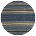 thumbnail image 2 of Addison Rugs Chantille Indoor/Outdoor Transitional Stripes Navy Machine Washable Round Rug, 8' x 8', 2 of 8