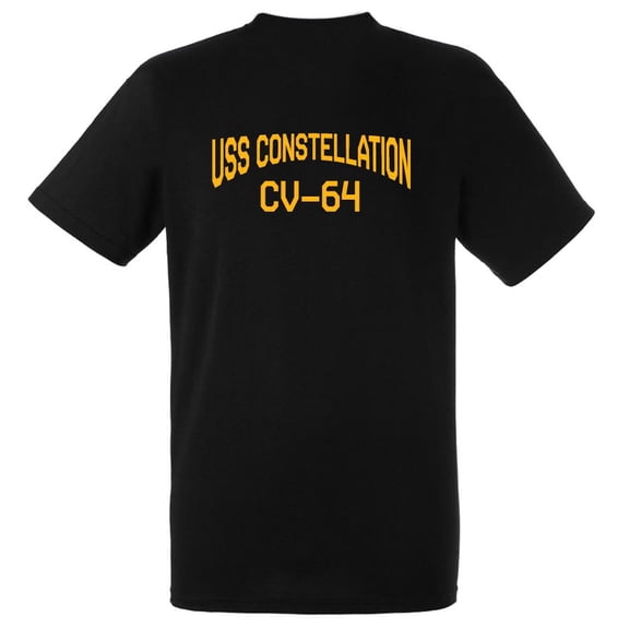 USS Constellation CV-64 Aircraft Carrier Supercarrier Standard Size Short Sleeve Tee Shirt