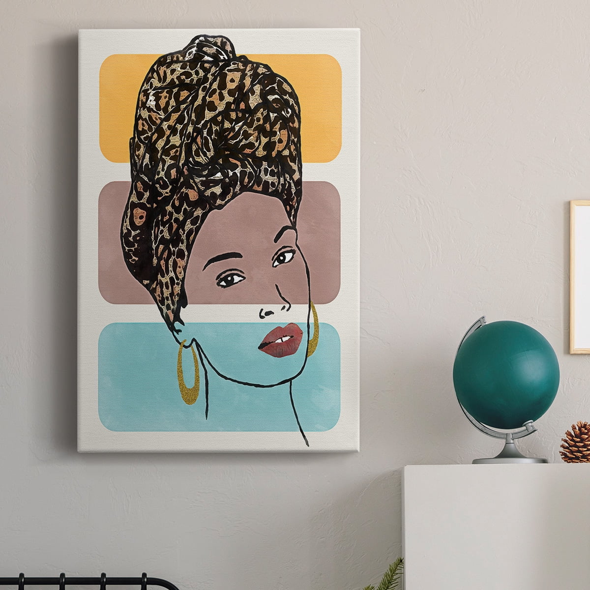 Head Wrap I Premium Gallery Wrapped Canvas - Ready to Hang