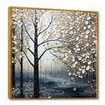 thumbnail image 2 of Designart "Tranquility in the Blue Winter Forest I" Food & Beverage Framed Wall Art - White Fruits Entryway Framed Wall Art Print, 2 of 6