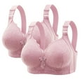 thumbnail image 2 of Timegard Wireless Bras for Women 2pc Lace Adjustable Wide Strap Full Coverage Support Comfy Daily Bras, 2 of 3