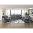 thumbnail image 2 of Lexicon Goodland Corduroy Double Reclining Sofa in Dark gray, 2 of 10
