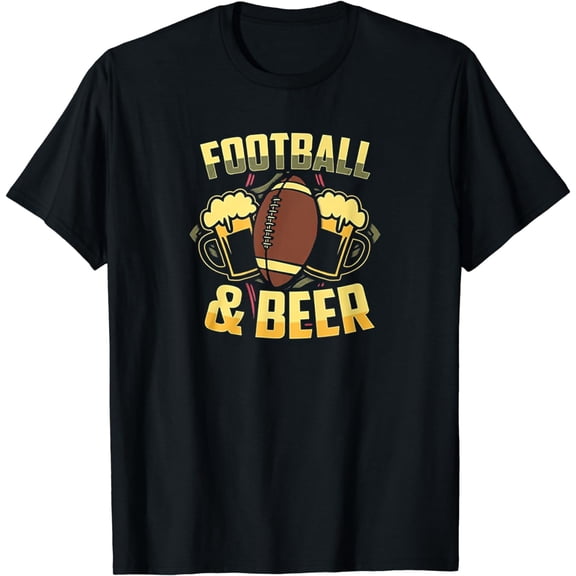 Football & Beer Sport Loving Drinking Lovers Funny T-Shirt