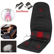 Heated Vibrating Seat Cushion - Portable Chair Pad Massager with Soothing Heat for Back Thighs & Body Pain Relief - Home Office or Car Use