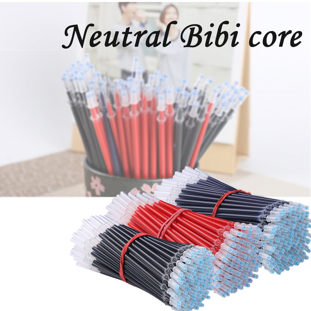 6Pc School Office Bullet Full Needle Neutral Pen Refill Black Gel Pen Replacemen