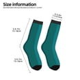 thumbnail image 2 of Naloa Teal Color Kids Socks Unisex Kids and Toddlers' Crew Socks, ,1 Pairs, 2 of 5