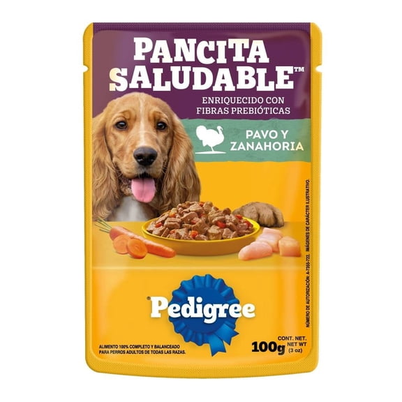 Alimento para Perro Pedigree Pancita Saludable Adulto Pavo y Zanahoria 100 g