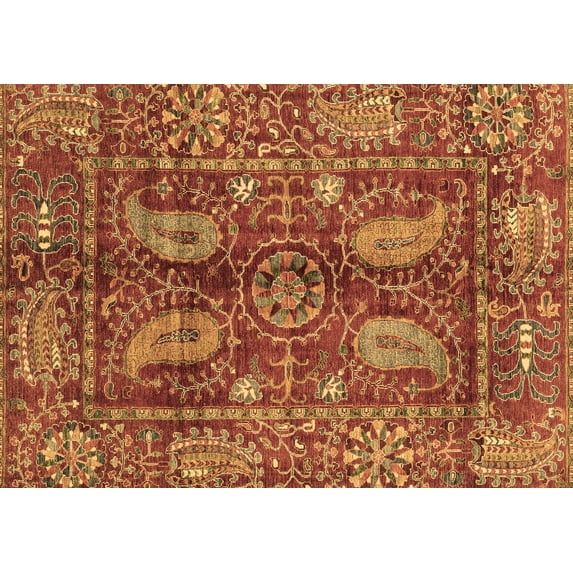 Ahgly Company Indoor Rectangle Abstract Brown Modern Area Rugs, 2' x 4'