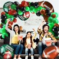 thumbnail image 3 of QYCX 99 Pcs Rugby Balloon Garland Rugby Party Decorations Black Green Brown Balloon Garland Football Balloon Black Green Brown Balloons for Sports Touchdown Football Rugby Birthday Decorations, 3 of 5