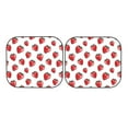 thumbnail image 7 of Xecao Hand Drawn Strawberry for Foldable Car Sun Shades (2-Pack) offer sun protection with an easy-fold design for convenient windshield shading., 7 of 7