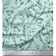 thumbnail image 1 of Soimoi Green polyester Crepe Fabric Flower Leaves Fabric Prints By Yard 52 Inch Wide, 1 of 3