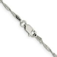 thumbnail image 3 of Auriga Fine Jewelry 925 Sterling Silver 1.75 mm Singapore Chain w/4in ext. Necklace for Women 22", 3 of 6