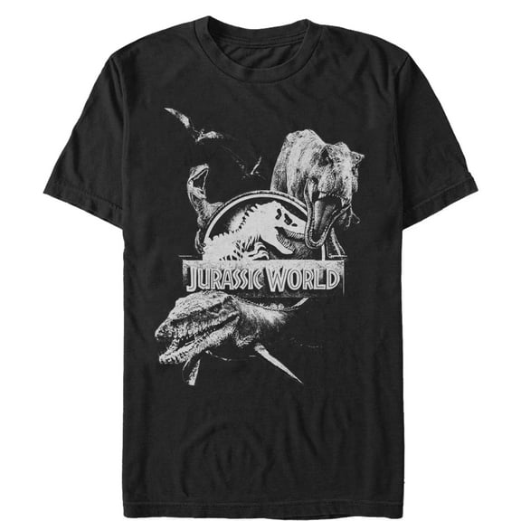 Men's Jurassic World: Fallen Kingdom Logo Attack Graphic Tee Black Medium