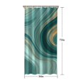 thumbnail image 5 of Teal Marble Gold Wave Pattern Shower Curtain 36"x72" ,Bathroom Decorative Shower Curtains Set with 12 Hooks,Modern Waterproof Washable Shower Curtain, 5 of 6