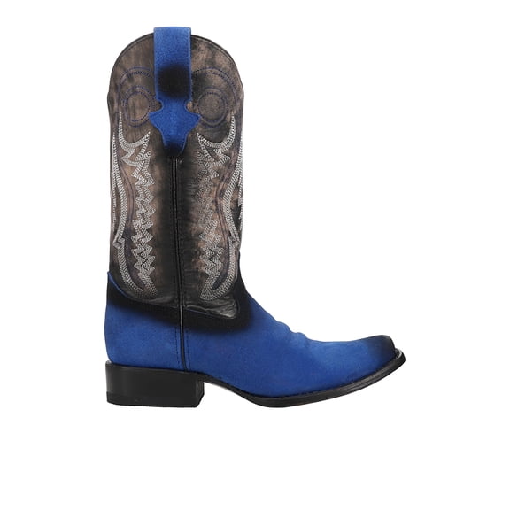 Ferrini Mens Roughrider Embroidered Narrow Square Toe Cowboy Boots Shoes