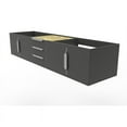 thumbnail image 3 of Castello USA  Alpine 72" Black Wood Floating Vanity Base/Brushed Nickel Handles, 3 of 5
