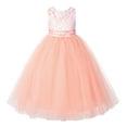 thumbnail image 2 of Ekidsbridal Girl Princess Flower Girl Dress - Criss-Cross Lace Tulle Tutu 188-A (Size: 2-12), 2 of 3
