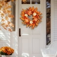 thumbnail image 5 of BNNG Fall Wreaths for Front Door, Autumn Wreath with Berry Pumpkin, Maple Leaves, Thanksgiving Harvest Halloween Festival Decorations Indoor and Outdoor, 5 of 9