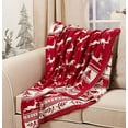 thumbnail image 2 of Fennco Styles Reversible Christmas Design Knitted Throw Blanket 50" W x 60" L, 2 of 5