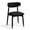 Black, variant on DyFun Dining Chair Set of 2, Upholstered Wooden Dining Chairs with Curved Back, Modern Fabric Kitchen Side Chairs
