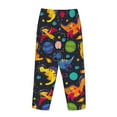 thumbnail image 4 of Kdxio Women's Comfy Stretch Dinosaurs in SpacePrint Drawstring Pajama Pants-Small, 4 of 9