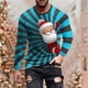 thumbnail image 1 of Blusas y camisas de manga larga con cuello redondo para hombre, estilo casual, cuello redondo, manga larga, camiseta estampada de Halloween, blusa de poliéster para hombre., 1 of 5
