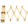 thumbnail image 4 of Natural Wood Coat Rack Wall Mounted Expandable Accordion Peg Hanger Hat Closet Hook Expanding Door, 4 of 5