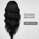 thumbnail image 4 of Peluca negra con flequillo para mujer, peluca de pelo largo ondulado, peluca negra, pelucas sintéticas onduladas y rizadas para niñas, uso diario en fiestas, 4 of 5