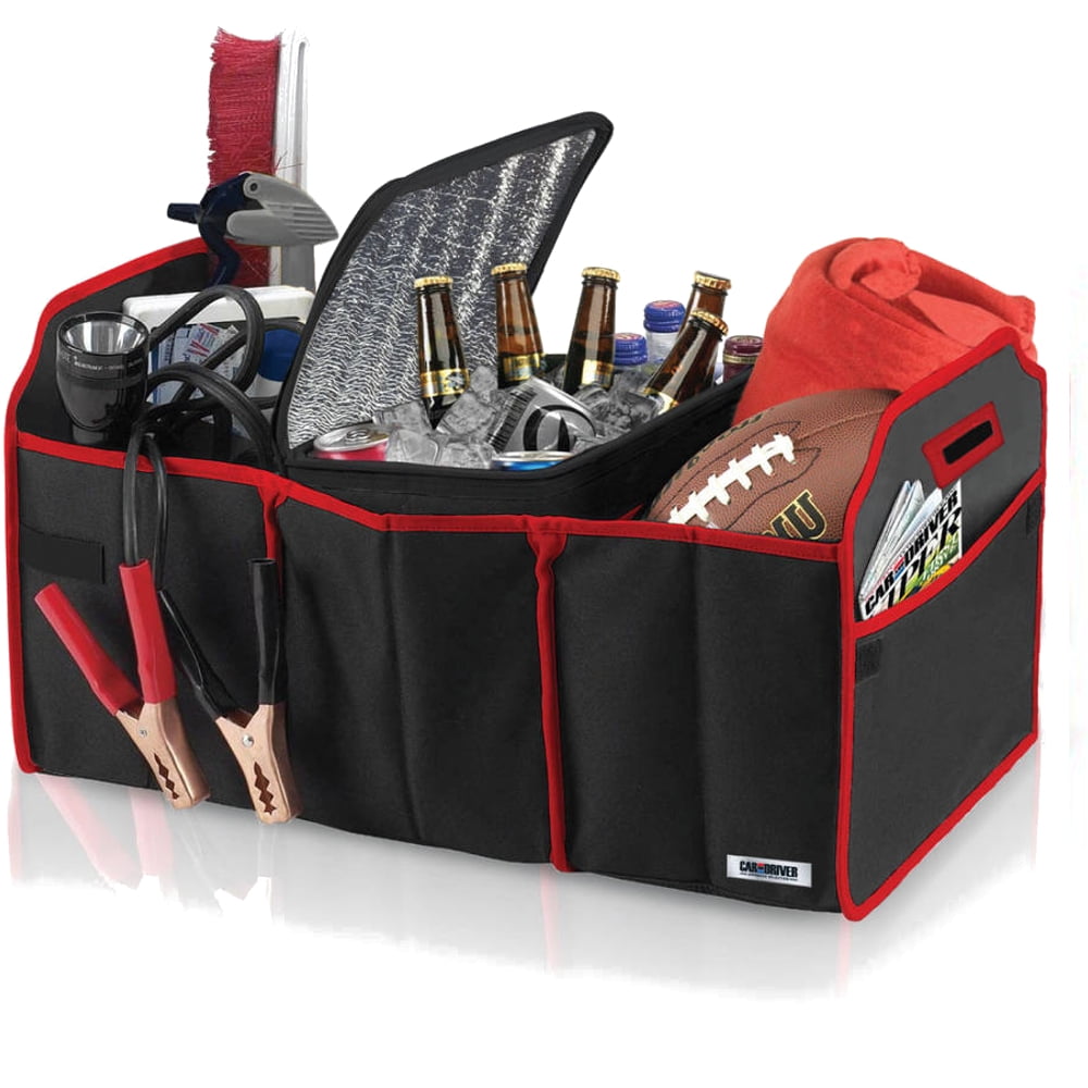 Fully Collapsible and Portable 2 in 1 Trunk Organizer & Cooler Storage