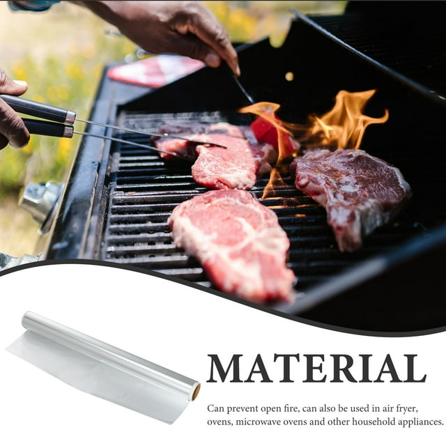 KAKOWELY 1 Roll Versatile Baking Aluminum Foil Wrap Sawtooth Design For Home Cooking And Outdoor Bbq