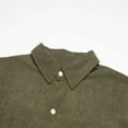 thumbnail image 6 of RYRJJ Men's Corduroy Shirt Casual Collared Long Sleeve Button Down Lightweight Jacket Tops Spring Fall Fashion Shacket Shirts with Pockets(Army Green,3XL), 6 of 9