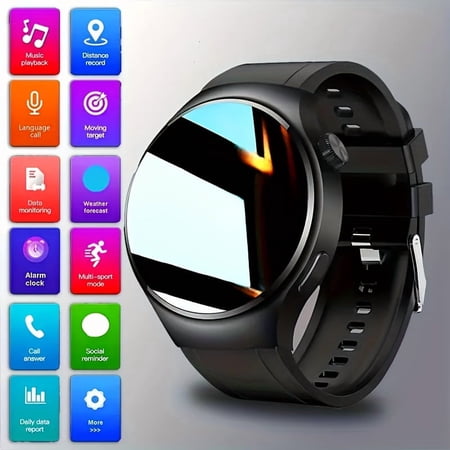 Smartwatch with Wireless Calling, 2.01" HD Large Display, 100+ Sports Modes, Sleep Tracking, Fitness Watch for Men & Women