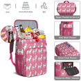 thumbnail image 3 of Funny Llama Print Backpack Cooler – Leakproof Lunch Bag with Adorable Alpaca Pattern for Travel, Camping & Work, 3 of 6