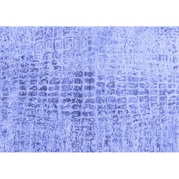 Ahgly Company Machine Washable Indoor Rectangle Abstract Blue Contemporary Area Rugs, 7' x 9'
