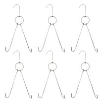 Sipeihong 6PCS Stainless Steel Double Meat Hooks for Grill Hanger