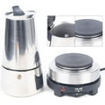thumbnail image 2 of WUZSTAR Household Stainless Steel Moka Espresso Maker,Coffee Pot Percolator for Home and Cafe (9Cup（450ml）), 2 of 8