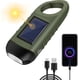 thumbnail image 1 of Linterna de manivela, linterna LED recargable, linterna solar, linterna con manivela, linterna de manivela de emergencia, para viajes al aire libre (verde) [Energía, 1 of 5
