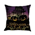 thumbnail image 3 of 4Pack Halloween Throw Pillow Covers - Halloween Pumpkin Printing Polyester Covers Square 18x18 inch for Sofa Bed Couch, 3 of 6