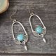 thumbnail image 4 of Granjero Gordo Pendientes colgantes de estilo retro con diseño único y nuevo para mujer, joyería étnica bohemia vintage (azul), 4 of 4