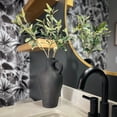 thumbnail image 3 of Luxurious Textured Black Vase Set, 10 Inch Tall Vase, Includes 22 Inches Olive Branches for Vases, Medium Artificial Topiaries Fake Plants for Home Office Desk Farmhouse Room Decor, 3 of 13
