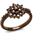 thumbnail image 1 of Women IP Coffee Light Brass Ring with AAA Grade CZ in Light Coffee - Size 7, 1 of 1