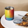 thumbnail image 3 of 12oz Coffee Tumblers Colorful Rainbow Checkered Pattern Stainless Steel Vacuum Insulated Travel Tumbler Coffee Cups Mug with Lid and Straw with Cleaning Brush for Cold & Hot Drinks, 3 of 5