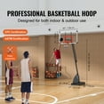 thumbnail image 2 of KFFKFF Basketball Set, Height Adjustable from 7.6 to 10 ft, Portable 50-inch Backboard System, Basketball Hoop & Goal for Children & Adults, Comes with Wheels, Stand, and Loadable Base, 2 of 9
