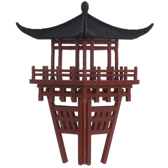 UPOUART Pabellón Decorativo Chino Pequeño Para Jardín Zen Y Acuario Con Tradicional En Marrón