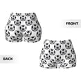 thumbnail image 5 of Haiem Happy Soccer No Front Seam Biker Shorts for Women Yoga Workout Gym Bike Shorts with Tummy Control Moisture-Wicking-X-Large, 5 of 9