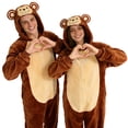 thumbnail image 3 of CVBCOS Adult Monkey Halloween Unisex Costume Onesie Pajamas-Plush One Piece Cosplay Suit for Women and Men, 3 of 7