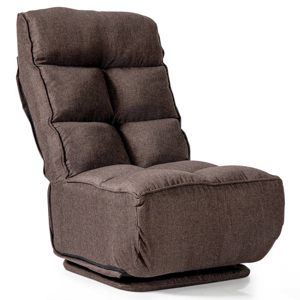 Finihen Swivel Folding Lazy Sofa Chair, Floor Chair, 360-Degree Swivel Folding Floor Chair with 6 Adjustable Positions, for Living Room, Bedroom, for Gaming, Reading, Coffee