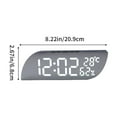 thumbnail image 3 of TACILIP Digital Electronic Clock Temperature and Humidity Display LED Display Electronic Clock Stereo Digital Display Automatic Brightness Adjustment, Mom Gifts, 3 of 6