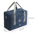 thumbnail image 2 of Wet Dry Separation Bag Men Waterproof Clothing Storage Handbag Sports Gym Fitness Travel Tote, Navy Blue, 2 of 10